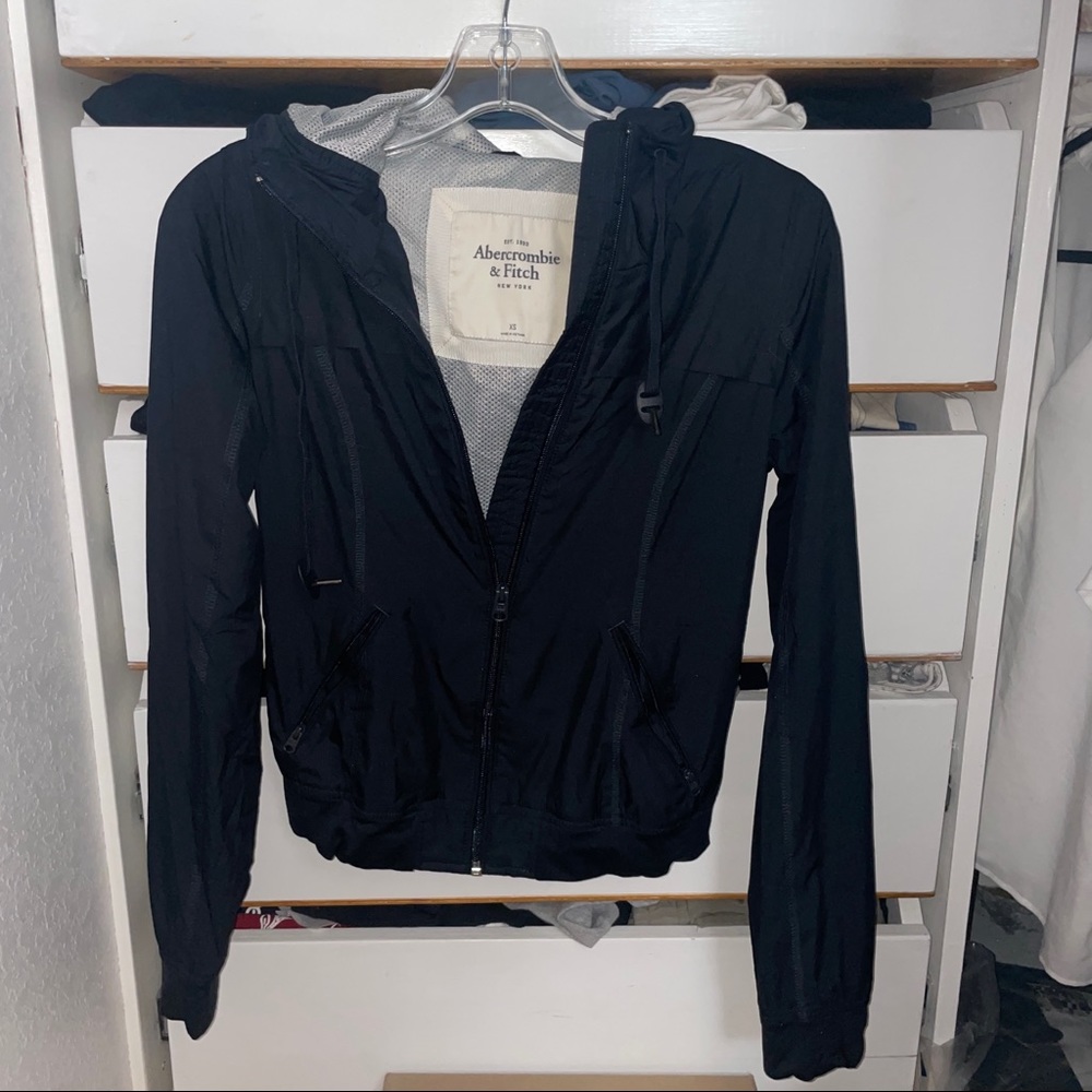 Abercrombie navy windbreaker